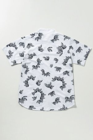 画像10: LUXEAKMPLUS リュクスエイケイエムプラス ゴルフ ローレルパターン半袖モックネックTシャツ(吸水速乾 / UVカット){-BES}