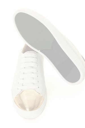 画像5:   LOUIS LEEMAN ルイリーマン LOW TOP SNEAKER WITH STRIPED CAPPED{LL0251-LOU-CSV-BIAOR-BNC-AGA}