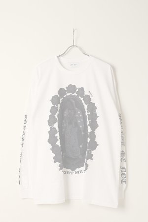 画像1:   SLAVE OF MAYO スレイブオブメイヨー DOUBLE NAME LIMITED ITEM Maria Tee L/S{MARIA-L/S-WHT/クリスタル-BBA}
