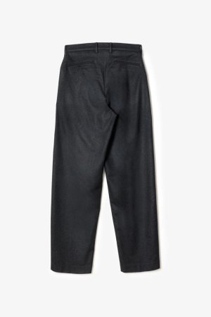 画像2: STILL ATTACHMENT スティル アタッチメント SP160 WO SHORT BEAVER CROSS TUCK WIDE TROUSERS{AP62-002-BFA}