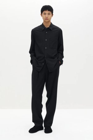 画像5: STILL ATTACHMENT スティル アタッチメント SP160 WO SHORT BEAVER CROSS TUCK WIDE TROUSERS{AP62-002-BFA}