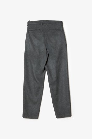 画像2: STILL ATTACHMENT スティル アタッチメント SP160 WO SHORT BEAVER CROSS TUCK WIDE TROUSERS{AP62-002-BFA}