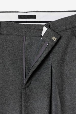 画像3: STILL ATTACHMENT スティル アタッチメント SP160 WO SHORT BEAVER CROSS TUCK WIDE TROUSERS{AP62-002-BFA}