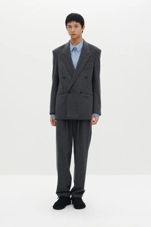 画像4: STILL ATTACHMENT スティル アタッチメント SP160 WO SHORT BEAVER CROSS TUCK WIDE TROUSERS{AP62-002-BFA}