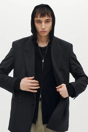 画像6: STILL ATTACHMENT スティル アタッチメント SP160 WO SHORT BEAVER DOUBLE-BREASTED JACKET{AG62-056-BFA}