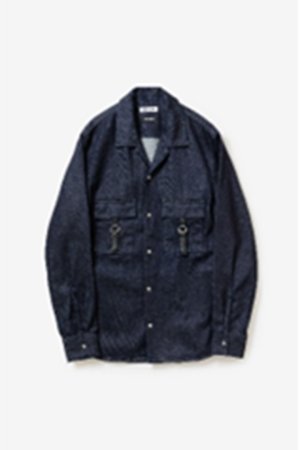 画像1: ATTACHMENT アタッチメント xJAPAN DENIM LEATHER STRAP JACKET ONEWASH{AS62-095-BFA}