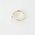 Hirotaka ヒロタカ Manhhatan Pearl Diamond Ring{-BAS}