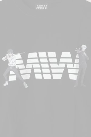 画像3:   MADE IN WORLD メイドインワールド MIW × 劇場版 呪術廻戦0 crew neck long sleeve tee / 乙骨憂太,五条悟{-BBS}