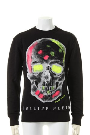 画像1: PHILIPP PLEIN HOMME フィリッププレインオム Sweatshirt LS "Color Skull"{-AHS}