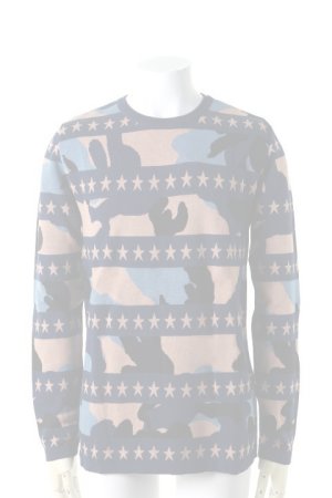画像1:   Marbles マーブルズ Double Jaquard Star Border Camouflage Knit{-AFS}