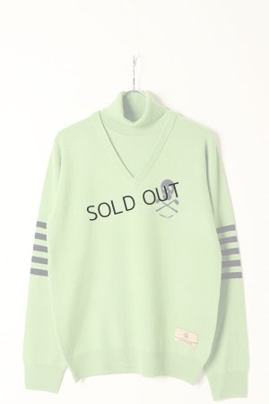 画像1: {SOLD}MARK & LONA マークアンドロナ Sedecim Cashmere Layerd Neck Sweater | MEN{-BBA}