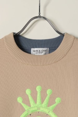 画像2: 【 30%OFF セール50,600円→35,420円】 MARK & LONA マークアンドロナ T.T.G.  I Crew Sweater 【MEN】{MLM-2A-AB01-BEG-BBS}