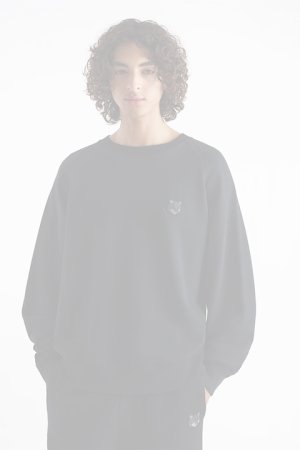 画像4:   MAISON KITSUNE メゾンキツネ ボールド フォックスヘッド パッチ オーバーサイズ スウェットシャツ {-BDA}  :MM00304KM0001P199 
