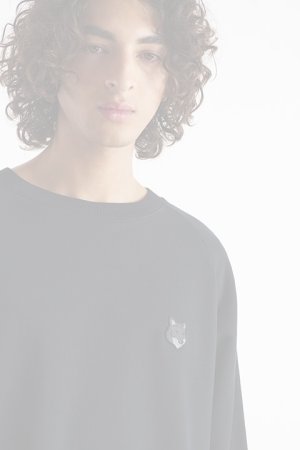 画像5:   MAISON KITSUNE メゾンキツネ ボールド フォックスヘッド パッチ オーバーサイズ スウェットシャツ {-BDA}  :MM00304KM0001P199 