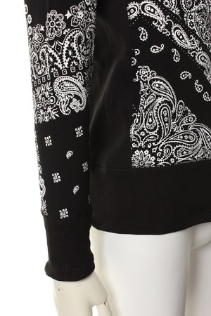 画像4: 1piu1uguale3 ウノピゥウノウグァーレトレ BLACK BANDANA PATCH SWEAT PARKA{MRB137-CTN018-99-AFS}