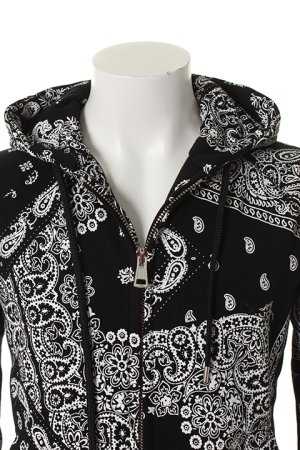 画像5: 【周年記念 24%OFF ｜57,200円→43,472円】 1piu1uguale3 ウノピゥウノウグァーレトレ BLACK BANDANA PATCH SWEAT PARKA{MRB137-CTN018-99-AFS}
