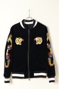 【 ポイント10倍 】1piu1uguale3 ウノピゥウノウグァーレトレ TORFAN VELVWTEEN JERSEY SOUVENIR TIGER&DRAGON{MRB249-CTP034-57-AGA}