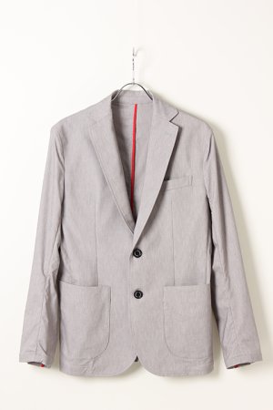 画像1: 【周年記念 24%OFF ｜79,200円→60,192円】 1piu1uguale3 ウノピゥウノウグァーレトレ STRETCH COTTON LINEN SINGLE JKT{MRB308-CTN049-91-AIS}