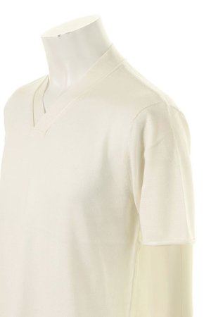 画像5: 【 ポイント10倍 】1piu1uguale3 ウノピゥウノウグァーレトレ KOHARU(SILK) S/S V-NECK{MRK105-SLK005-10-AGS}