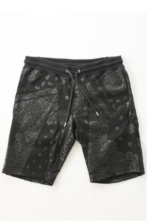 画像1: 1piu1uguale3 ウノピゥウノウグァーレトレ ORIGINAL BANDANA PATCH SWEAT SHORTS{MRP333-COT228-Z99-AHS}