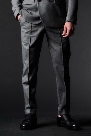 画像1: 1piu1uguale3 ウノピゥウノウグァーレトレ CRAZY COMFY CREASE SLACKS{-BEA}