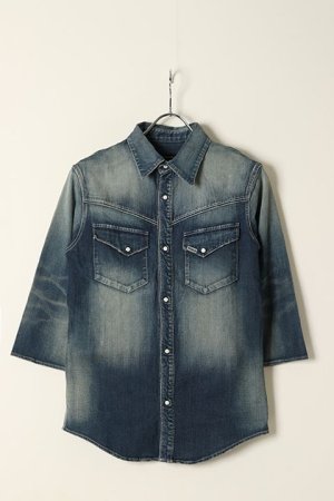 画像1: 1piu1uguale3 ウノピゥウノウグァーレトレ PROGRESSIVE DENIM 3/4 WESTERN{MRS090-CTU102-DN54-AGS}