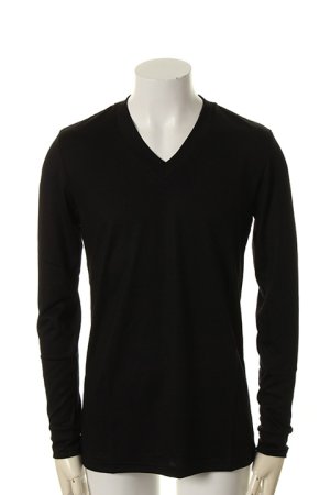 画像1: 【周年記念 24%OFF ｜23,100円→17,556円】 1piu1uguale3 ウノピゥウノウグァーレトレ FINE WOOL JERSEY MIDDLE-V BASIC L/S{MRT075-WOL039-99-AFA}