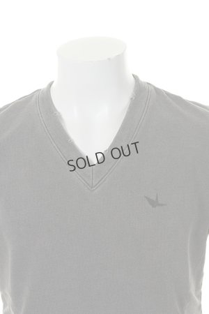 画像4: 【 30%OFF セール30,800円→21,560円】 1piu1uguale3 ウノピゥウノウグァーレトレ AMERICAN DRY SWEAT STONE DAMAGE V-NECK{MRT150-COT226-99-AHS}