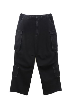 画像1: mindseeker マインドシーカー Space Battle Wash Denim Cargo Pants{-BEA}
