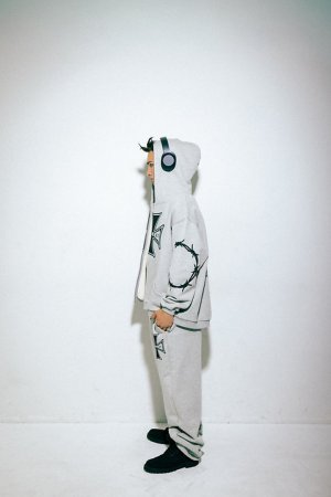 画像4: mindseeker マインドシーカー Cross Punk Zip Hoodie{-BFS}