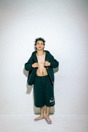 画像3: mindseeker マインドシーカー Cross Punk Sweat Shorts{-BFS}