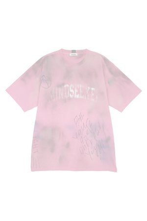 画像1:  {SOLD} mindseeker マインドシーカー HAND GRAFFITI STENCIL TEE {-BCS}  :MS1-23-014-PNK-ONE 