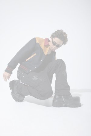 画像7:  {SOLD} mindseeker マインドシーカー MINDSEEKER × Dickies Iron Cross Patch Flare Pants {-BFS}  :MSD-261-001-BLK 