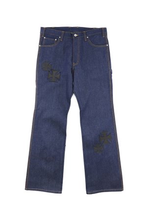 画像1: mindseeker マインドシーカー MINDSEEKER × Dickies Iron Cross Patch Flare Pants{-BFS}