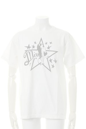 画像1:  {SOLD} Marbles マーブルズ PIGMENT DYED JERSEY T-SHIRT #GIRL STAR{MST-S18SP01-WHT-AHS}