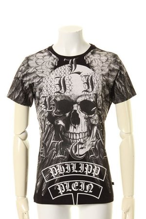 画像1: PHILIPP PLEIN HOMME フィリッププレインオム T-Shirt Round Neck SS"Kumare hotfix"{-AGA}