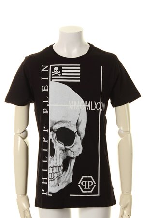 画像1: PHILIPP PLEIN HOMME フィリッププレインオム T-Shirt Round Neck SS"Cory"{-AGA}