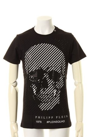 画像1: PHILIPP PLEIN HOMME フィリッププレインオム T-Shirt Round Neck SS"oscar"{-AGA}