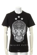 PHILIPP PLEIN HOMME フィリッププレインオム T-shirt Round Neck SS "Sav something"{-AHS}