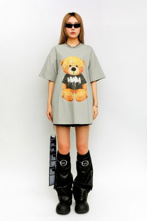 画像6: MOD WAVE MOVEMENT モッドウェイブムーブメント TEDDY T-SHIRT{-BFS}
