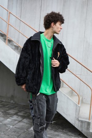 画像6: {お取り寄せ}MOD WAVE MOVEMENT モッドウェイブムーブメント REVERSIBLE TEDDY COAT{E-}{-BDA}