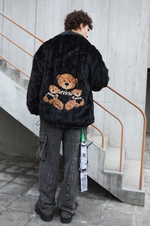 画像7: {お取り寄せ}MOD WAVE MOVEMENT モッドウェイブムーブメント REVERSIBLE TEDDY COAT{E-}{-BDA}