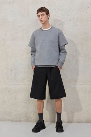 画像2: 【24SS新作】Neil Barrett ニールバレット Slim Dropped Shoulder Double Layer Sweatshirt{-BDS}