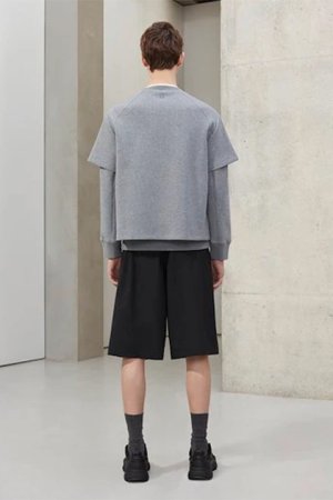 画像4: 【24SS新作】Neil Barrett ニールバレット Slim Dropped Shoulder Double Layer Sweatshirt{-BDS}