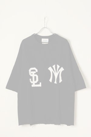 画像1:   SLAVE OF MAYO スレイブオブメイヨー numbering patchwork raglan sweat cut sew{-BBA}(sof)