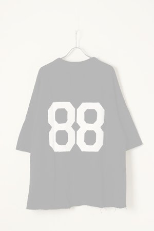 画像2:   SLAVE OF MAYO スレイブオブメイヨー numbering patchwork raglan sweat cut sew{-BBA}(sof)
