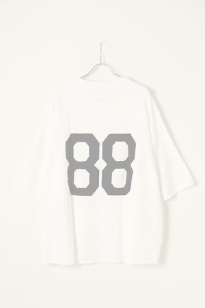 画像2:   SLAVE OF MAYO スレイブオブメイヨー numbering patchwork raglan sweat cut sew{-BBA}(sof)