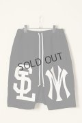 {SOLD}SLAVE OF MAYO スレイブオブメイヨー emblem patchwork sarouel sweat pants{-BBA}(sof)