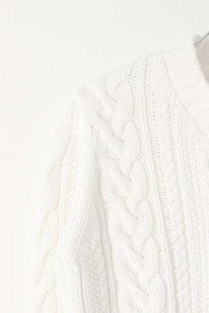 画像2:   9200 by attack the mind 7 キュウセンニヒャク by アタックザマインドセブン Cable V-neck pullover long sleeve{-AFA}