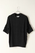 9200 by attack the mind 7 キュウセンニヒャク by アタックザマインドセブン Drop shoulder cable crew neck middle sleevE{NB-051CT01-99-AHS}